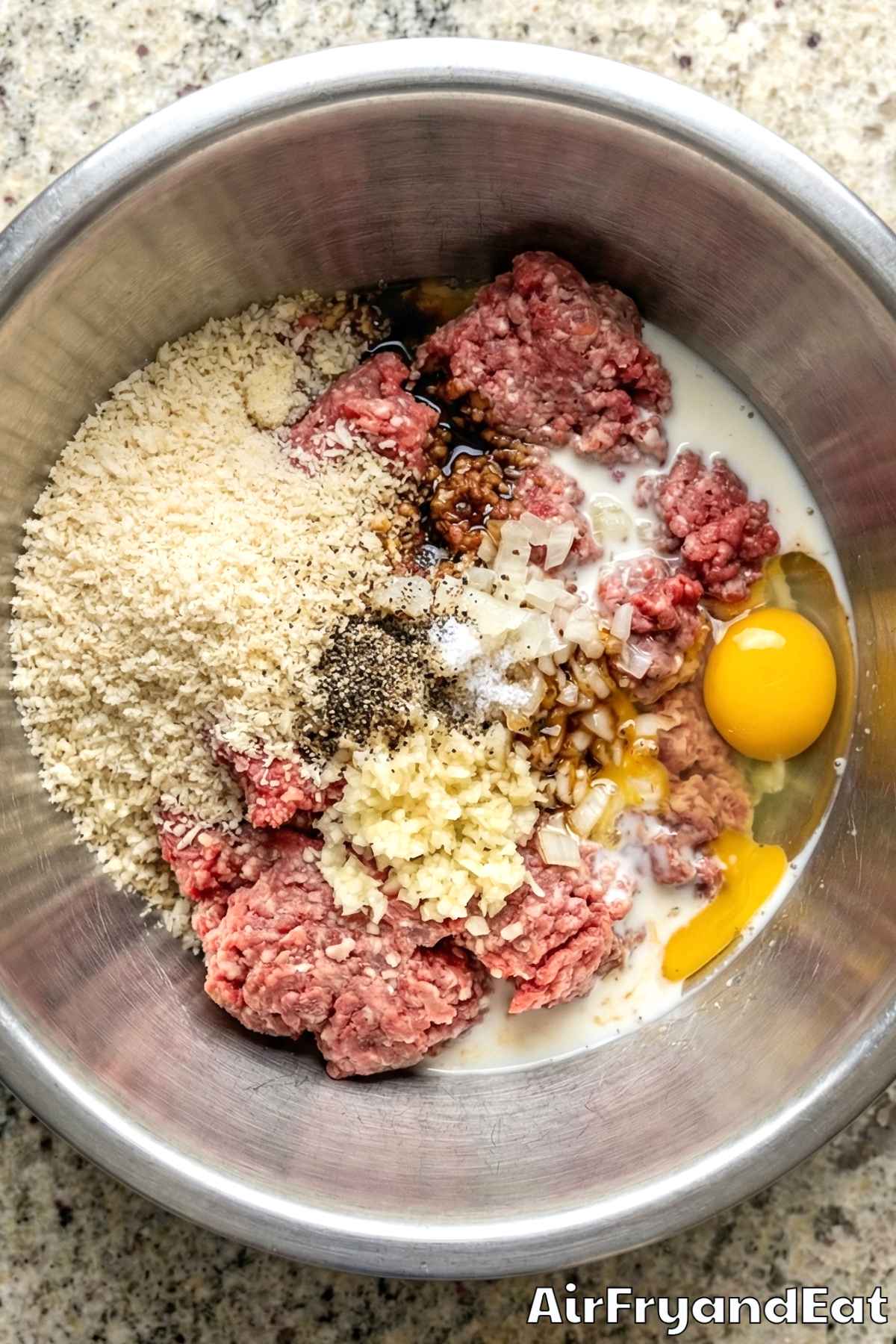 Air Fryer Meatloaf Minis Step 1