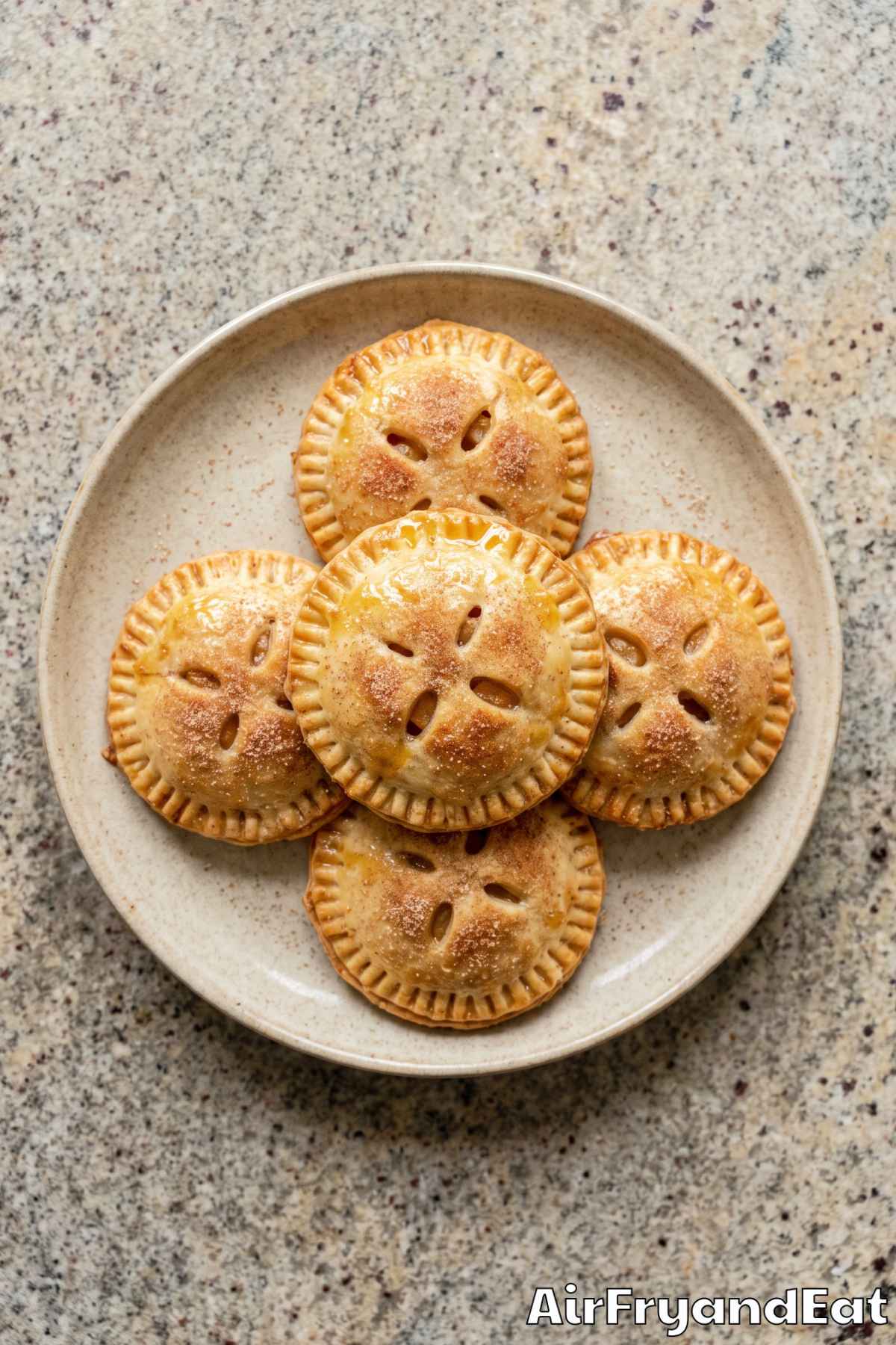 Sweet mini apple pies made in air fryer