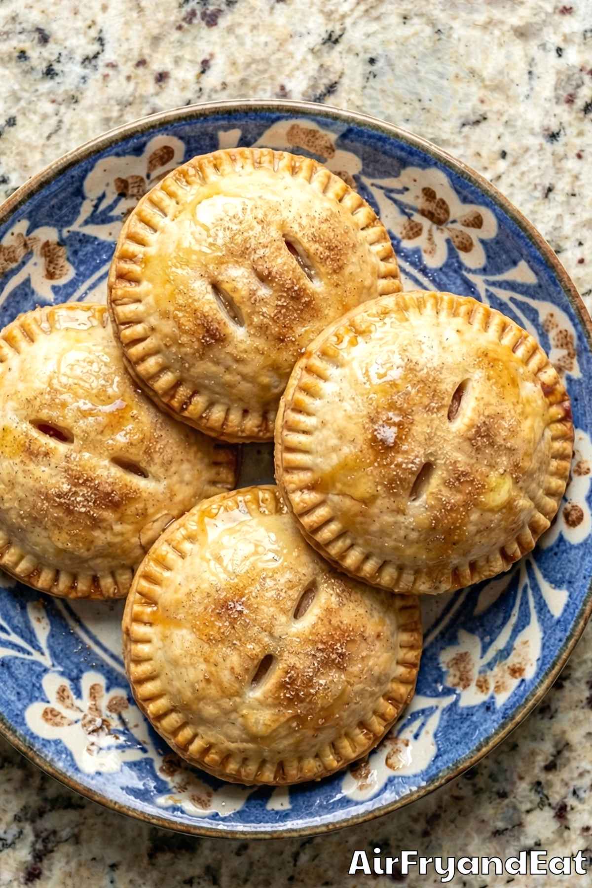 Flaky air fryer mini apple pies with filling