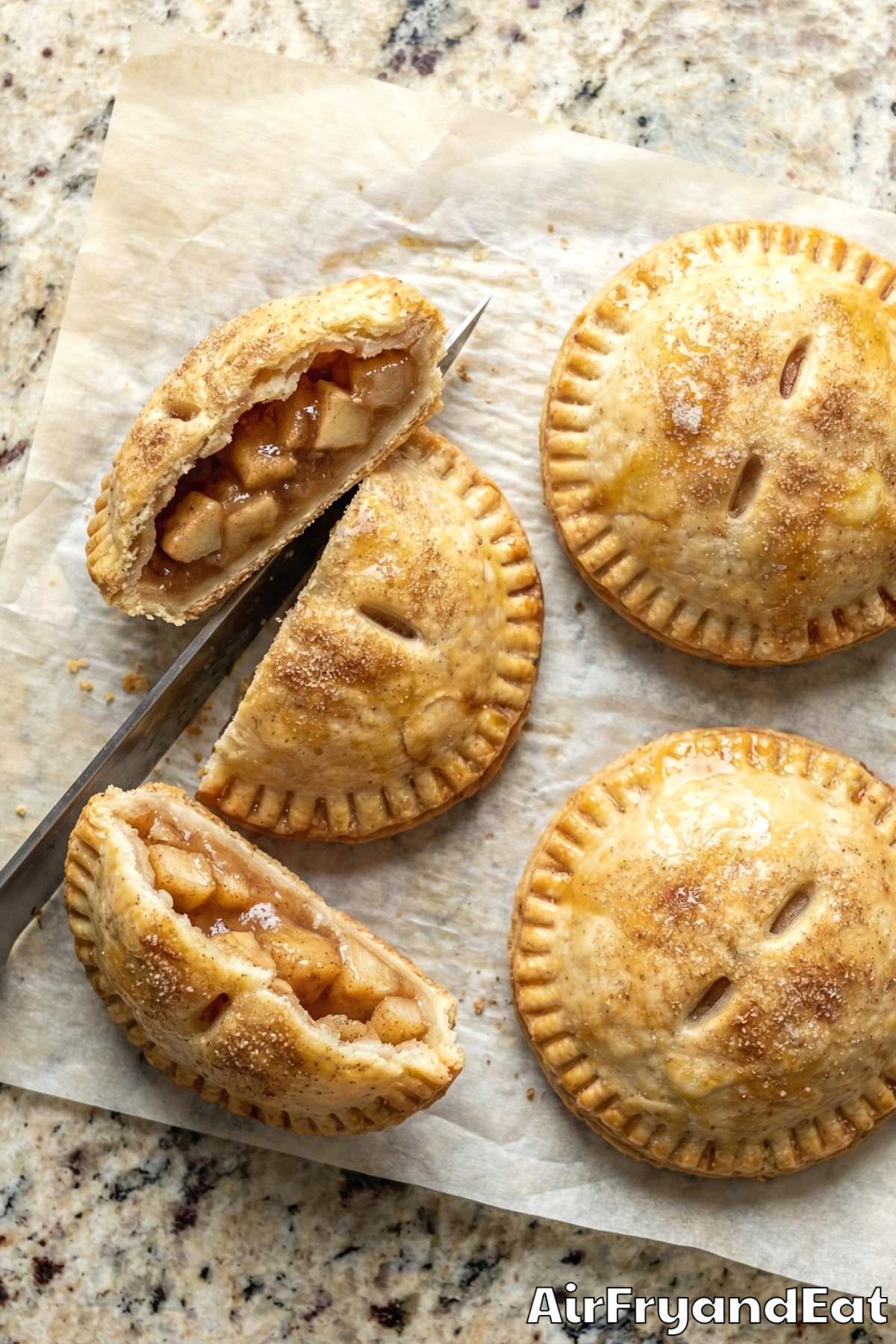 Irresistible air fryer mini apple pies cooling
