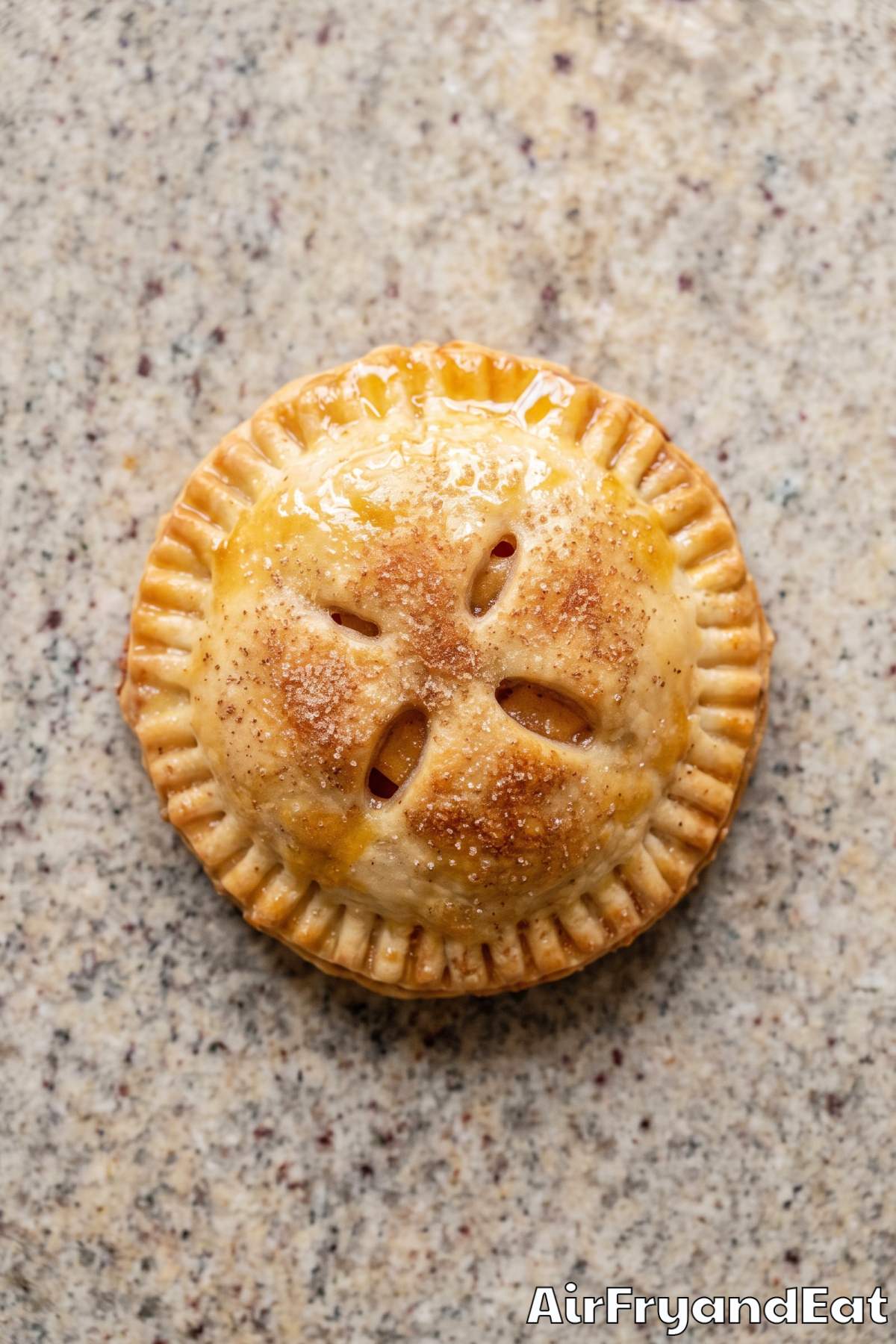 Warm mini apple pies fresh from air fryer