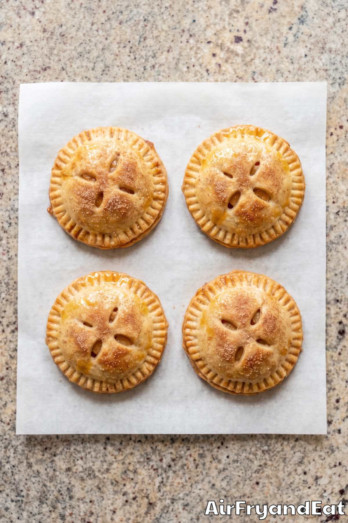 Buttery air fryer mini apple pies