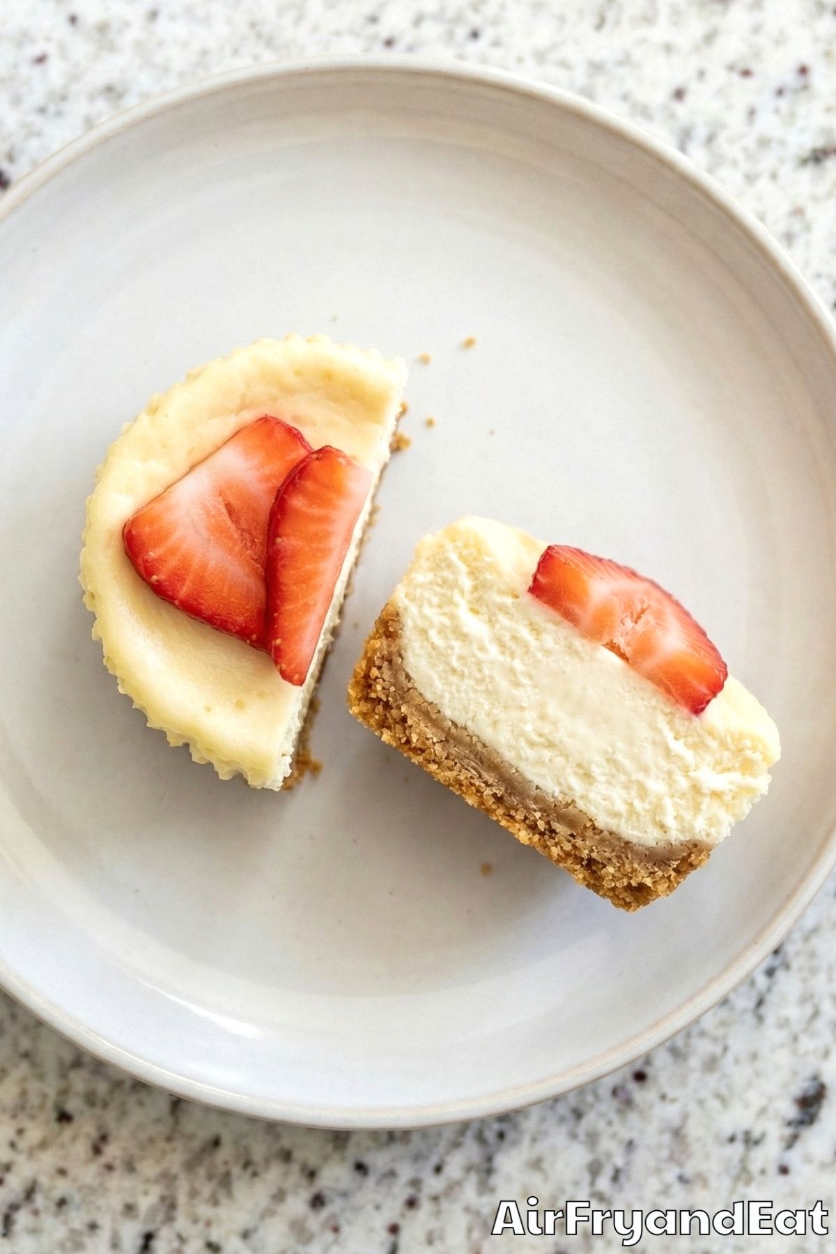 Perfectly baked air fryer mini cheesecakes