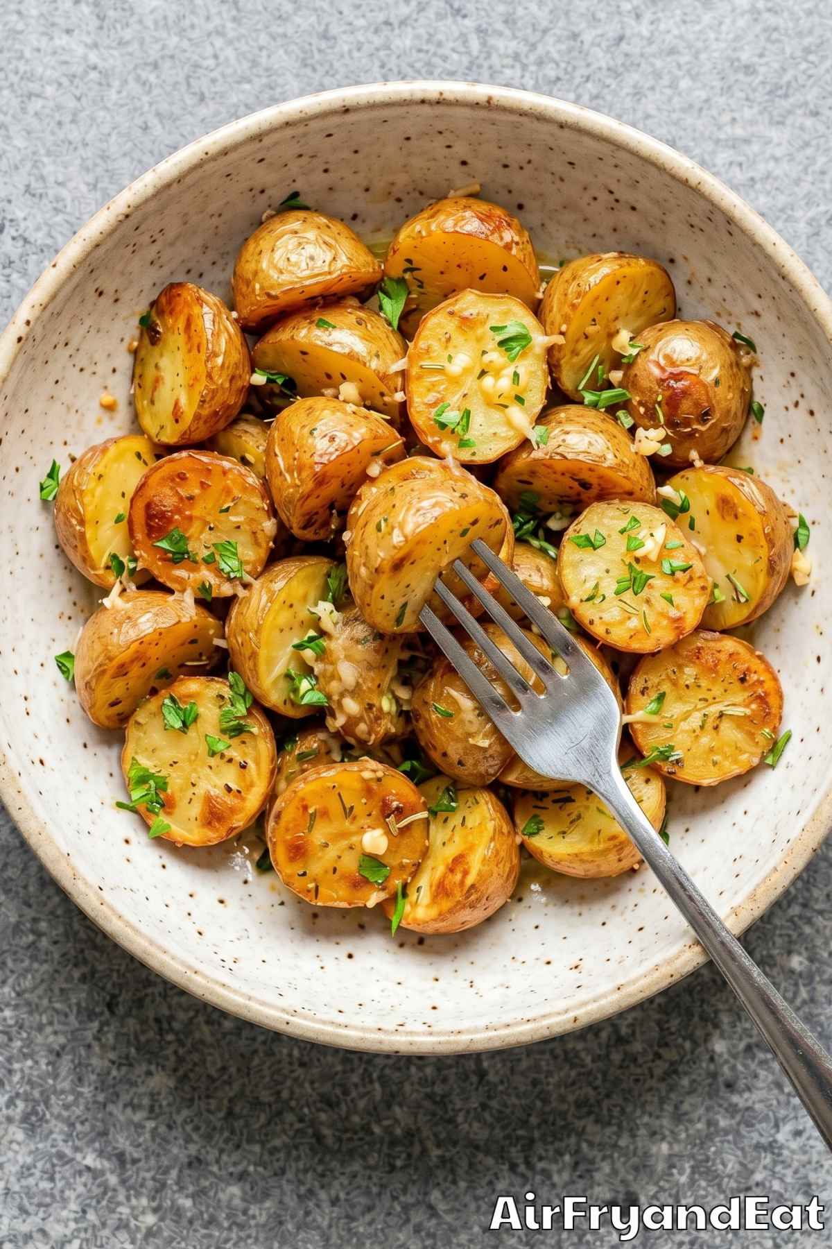 Easy air fryer mini potatoes ready to eat