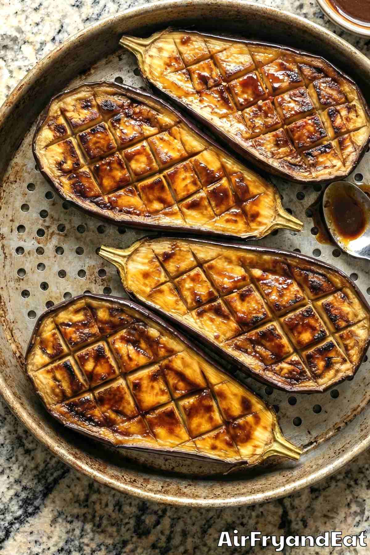 Air Fryer Miso Glazed Eggplant Step 4