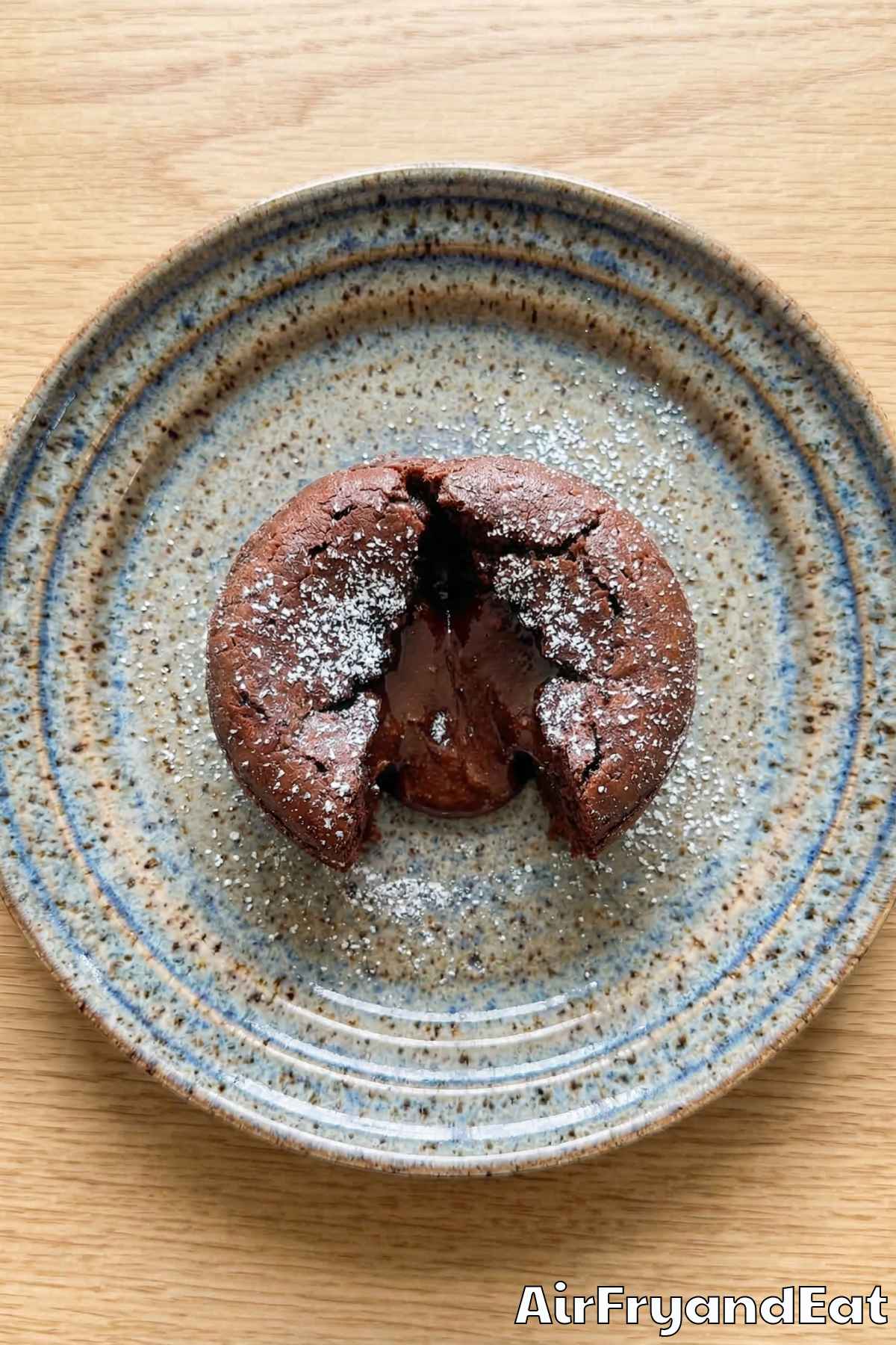 Indulgent air fryer chocolate lava cakes