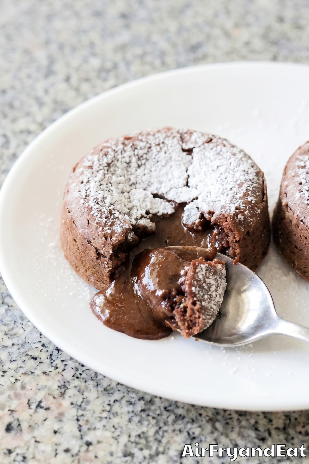 decadent air fryer chocolate lava cakes