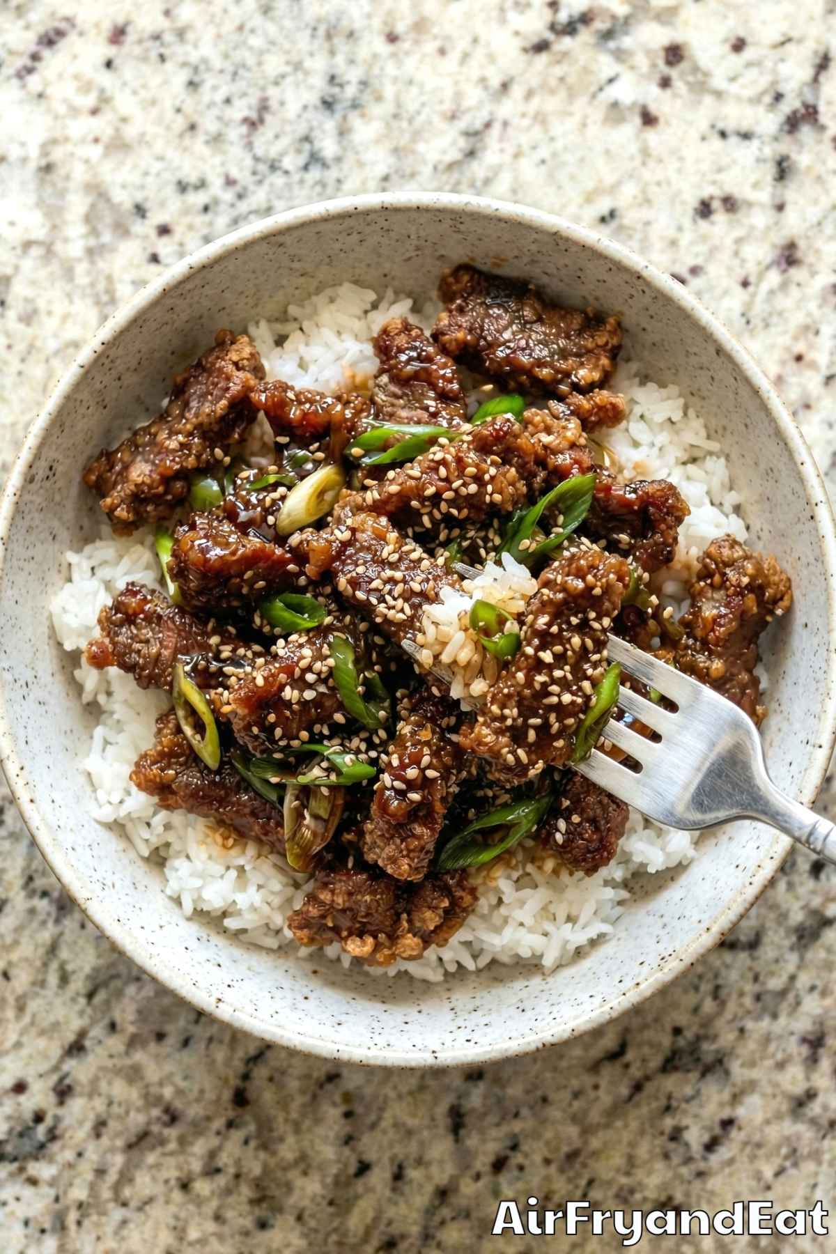 Irresistible air fryer Mongolian beef recipe