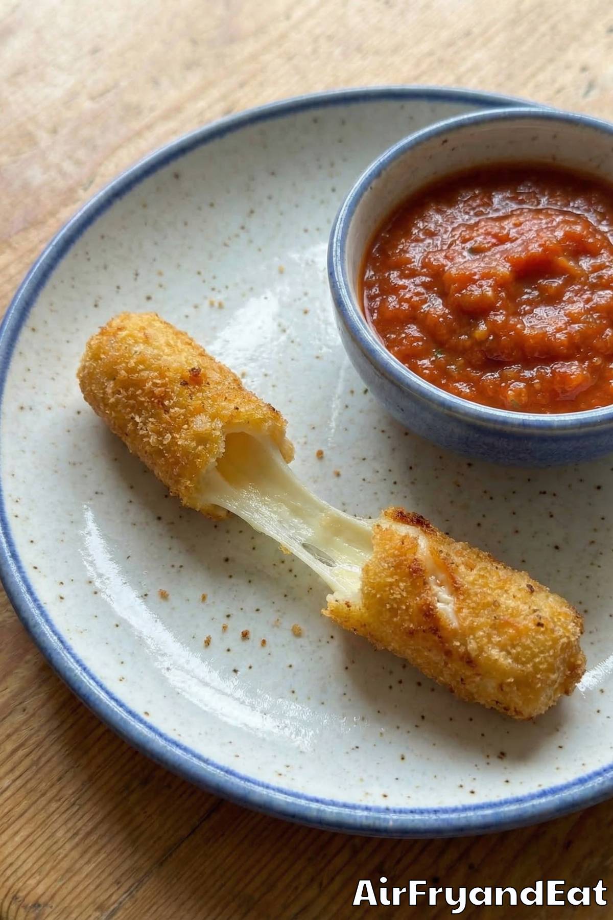 Irresistible air fryer mozzarella sticks