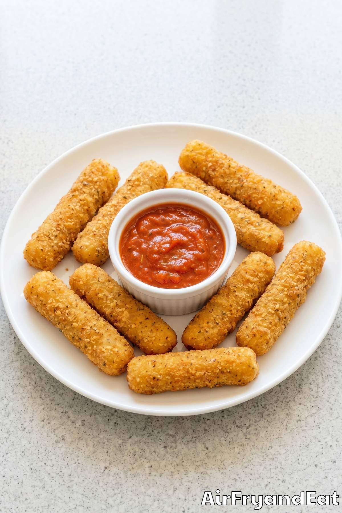 homemade air fryer mozzarella sticks
