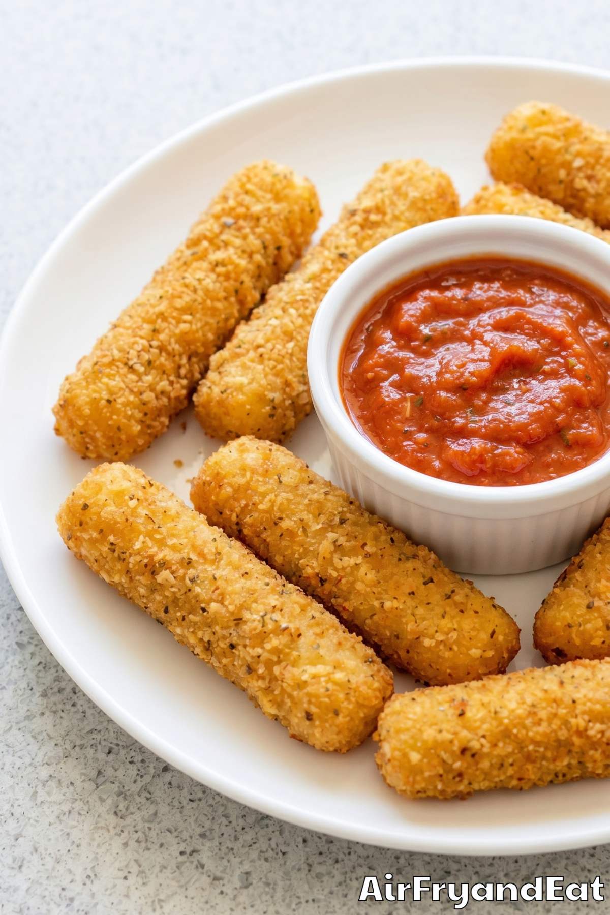 cheesy air fryer mozzarella sticks