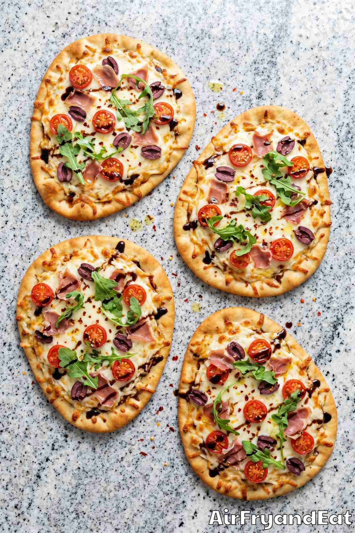 Savory air fryer naan pizza ready to eat