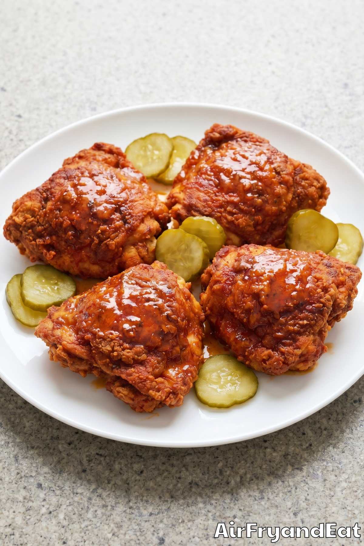 crispy air fryer nashville hot chicken thighs