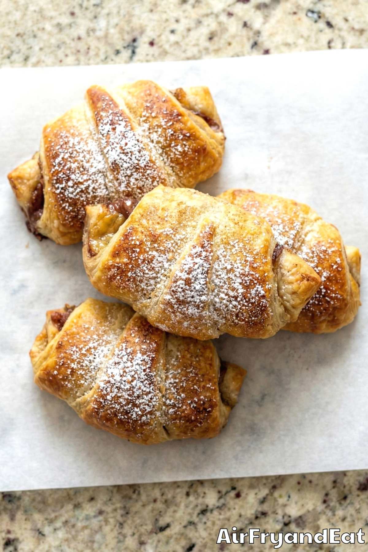 Decadent Nutella banana pastry rolls air fryer