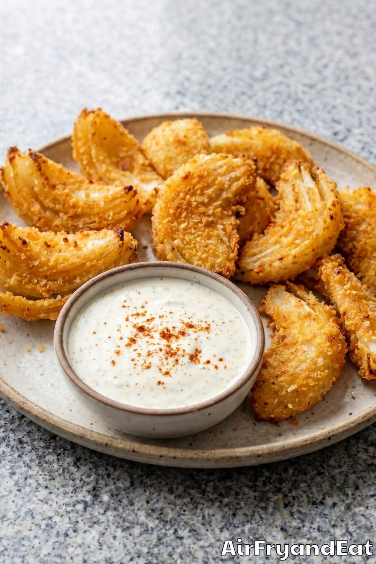 Crunchy homemade air fryer onion petals