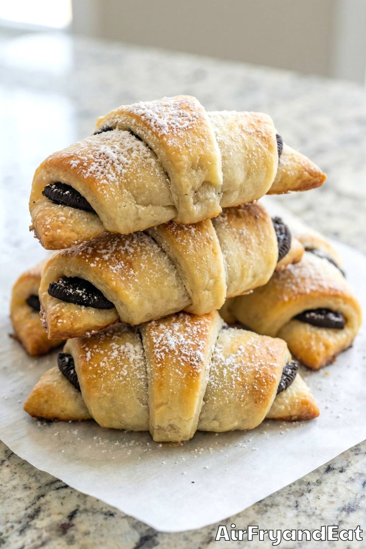 Irresistible air fryer Oreo stuffed croissants