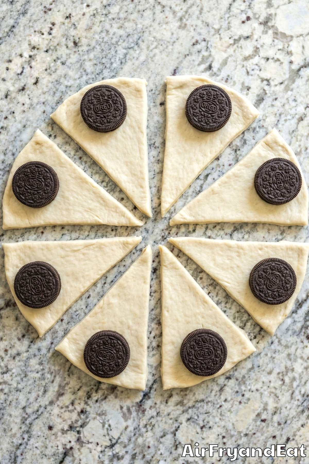 Air Fryer Oreo Stuffed Croissants Step 2