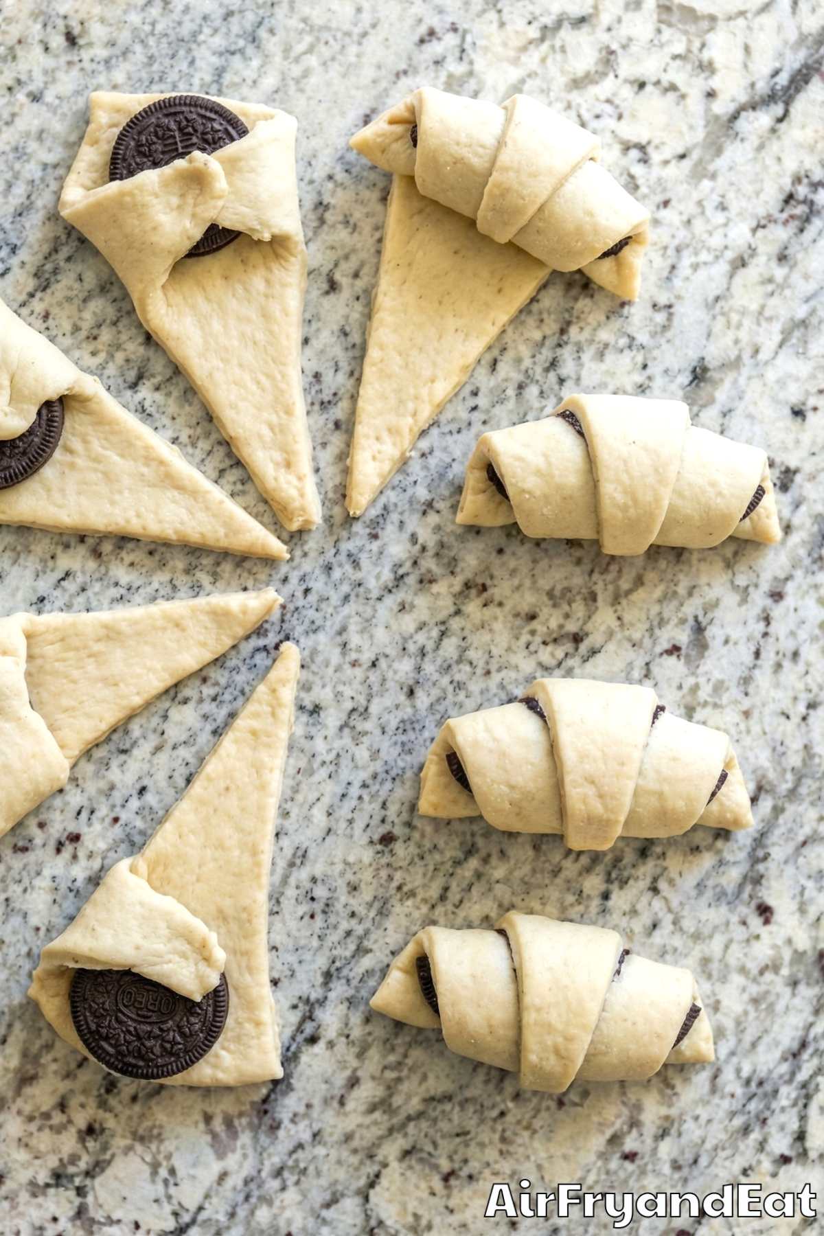 Air Fryer Oreo Stuffed Croissants Step 3