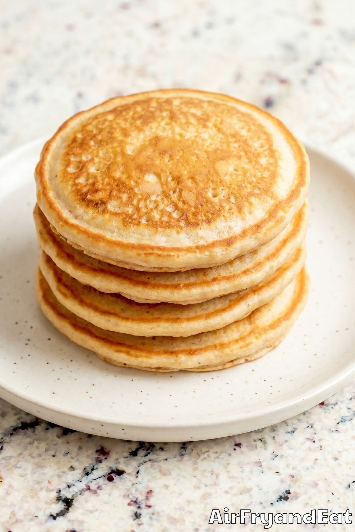 Perfect air fryer pancakes ready to serve