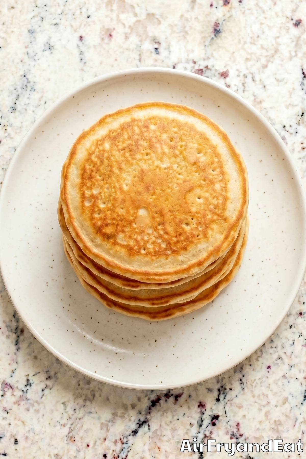 Irresistible golden air fryer pancakes