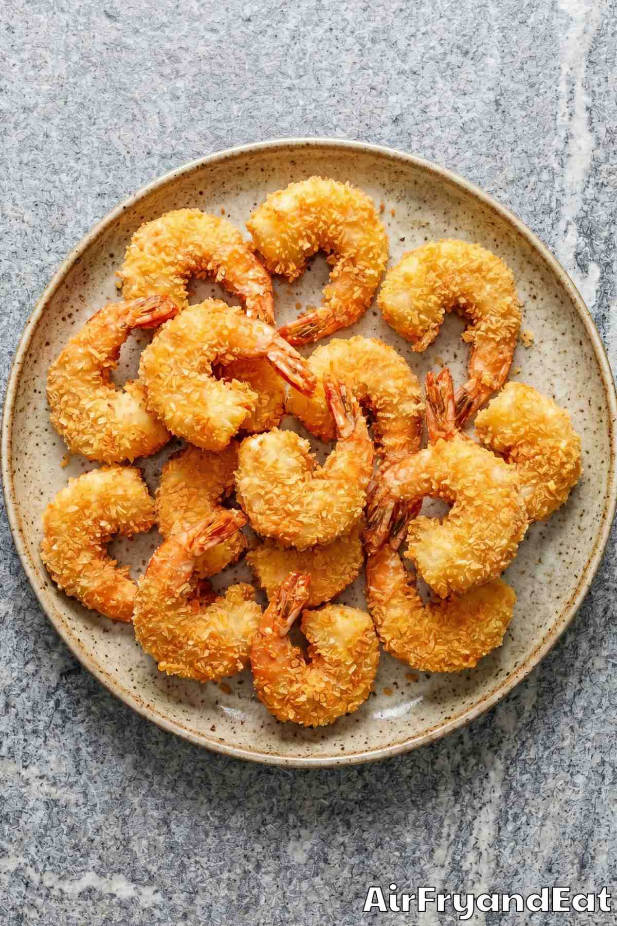 Irresistible air fryer panko shrimp platter