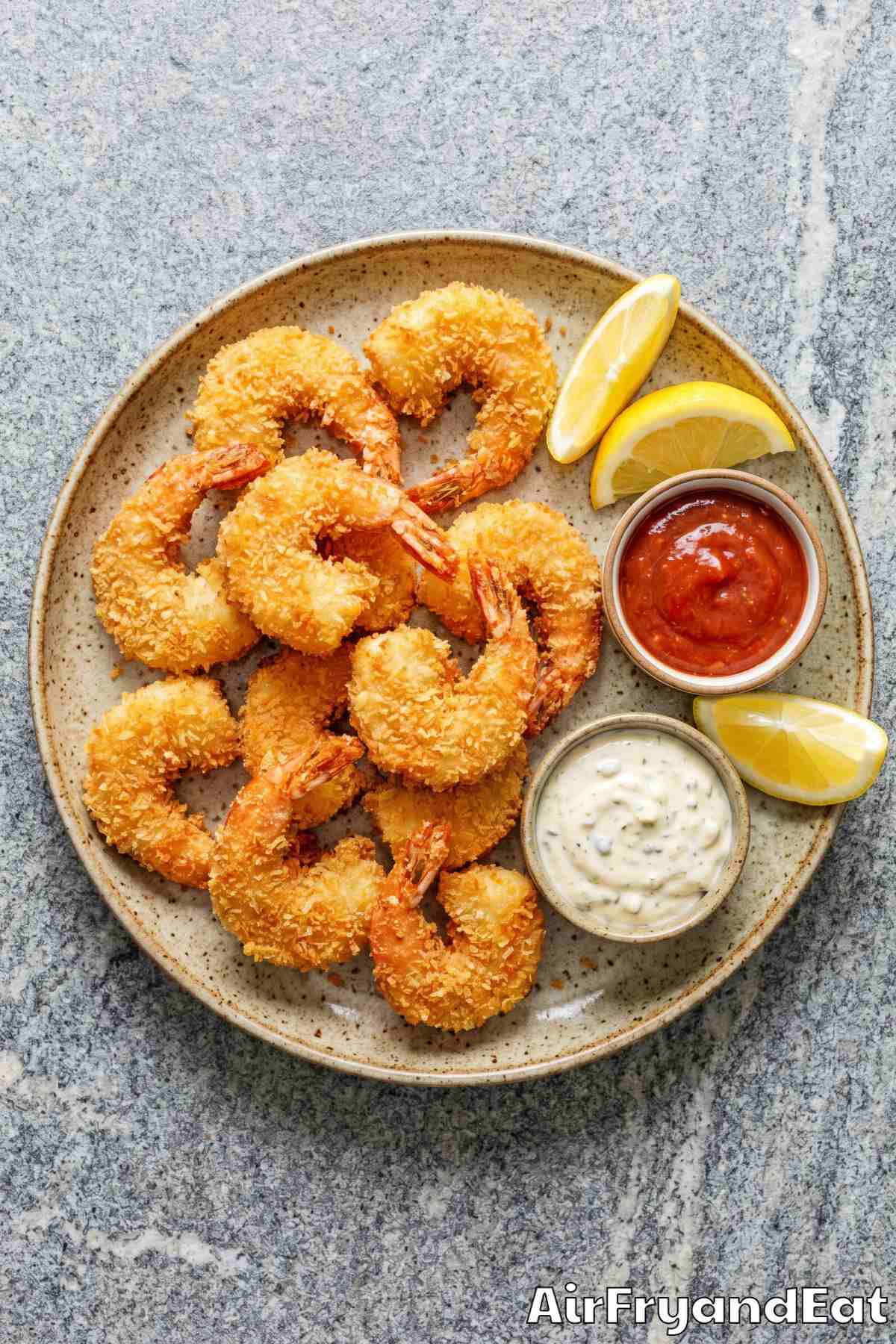 Crunchy air fryer panko shrimp served fresh