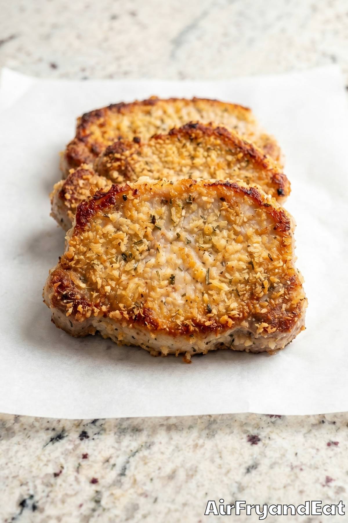 golden parmesan crusted pork chops