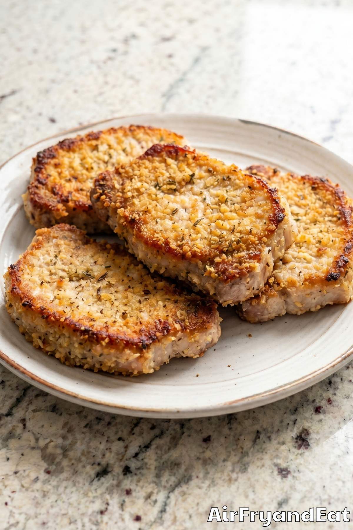 tender parmesan crusted pork chops