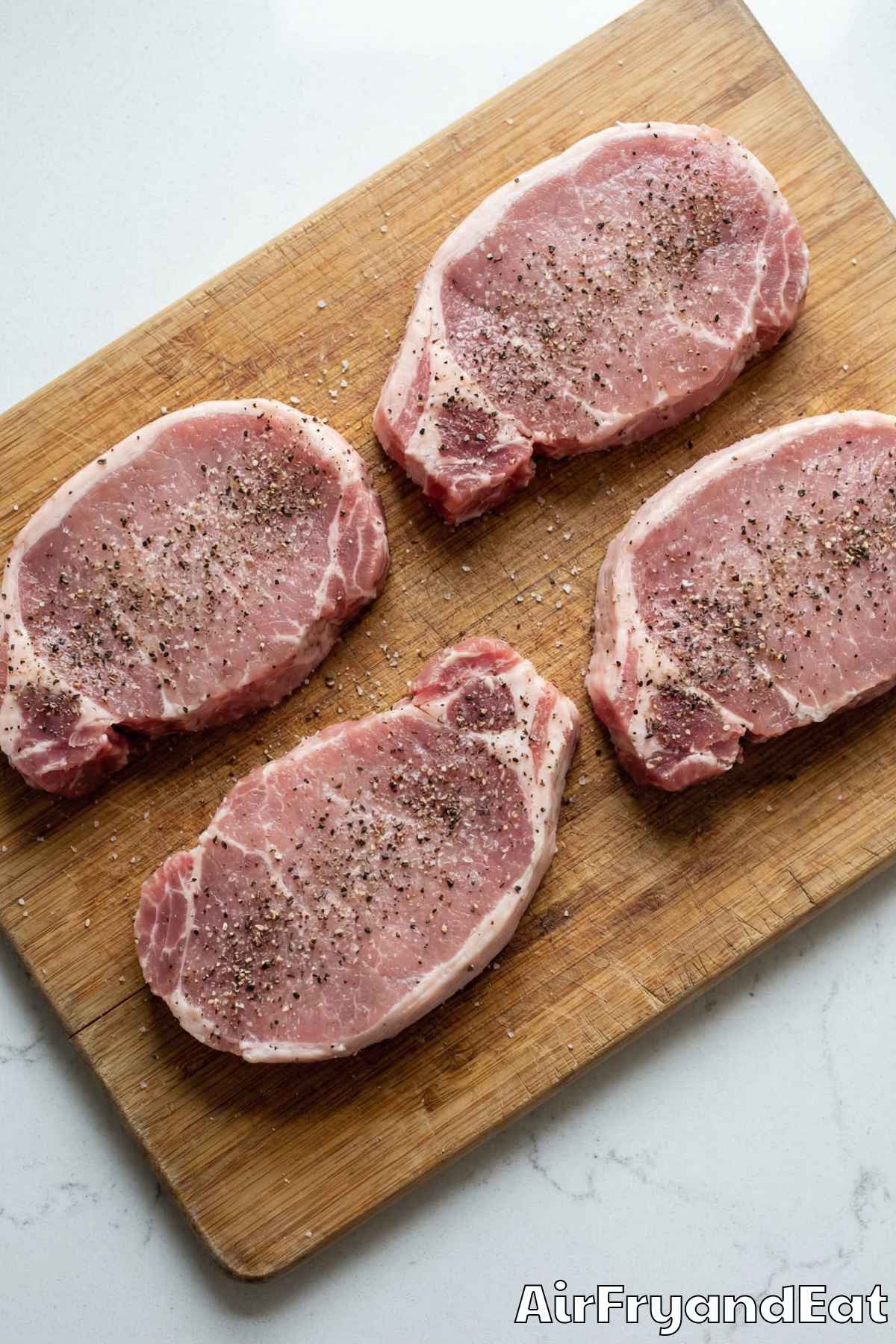 Air Fryer Parmesan Crusted Pork Chops Step 1