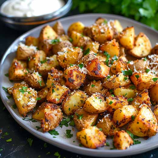 Air Fryer Parmesan Potatoes: The BEST Version | AirFryAndEat