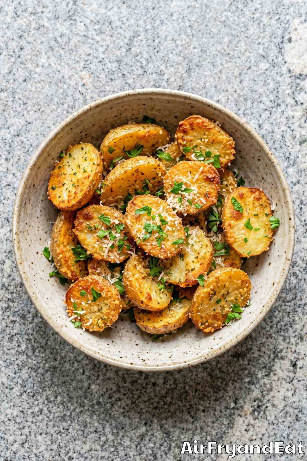Irresistible air fryer parmesan potatoes