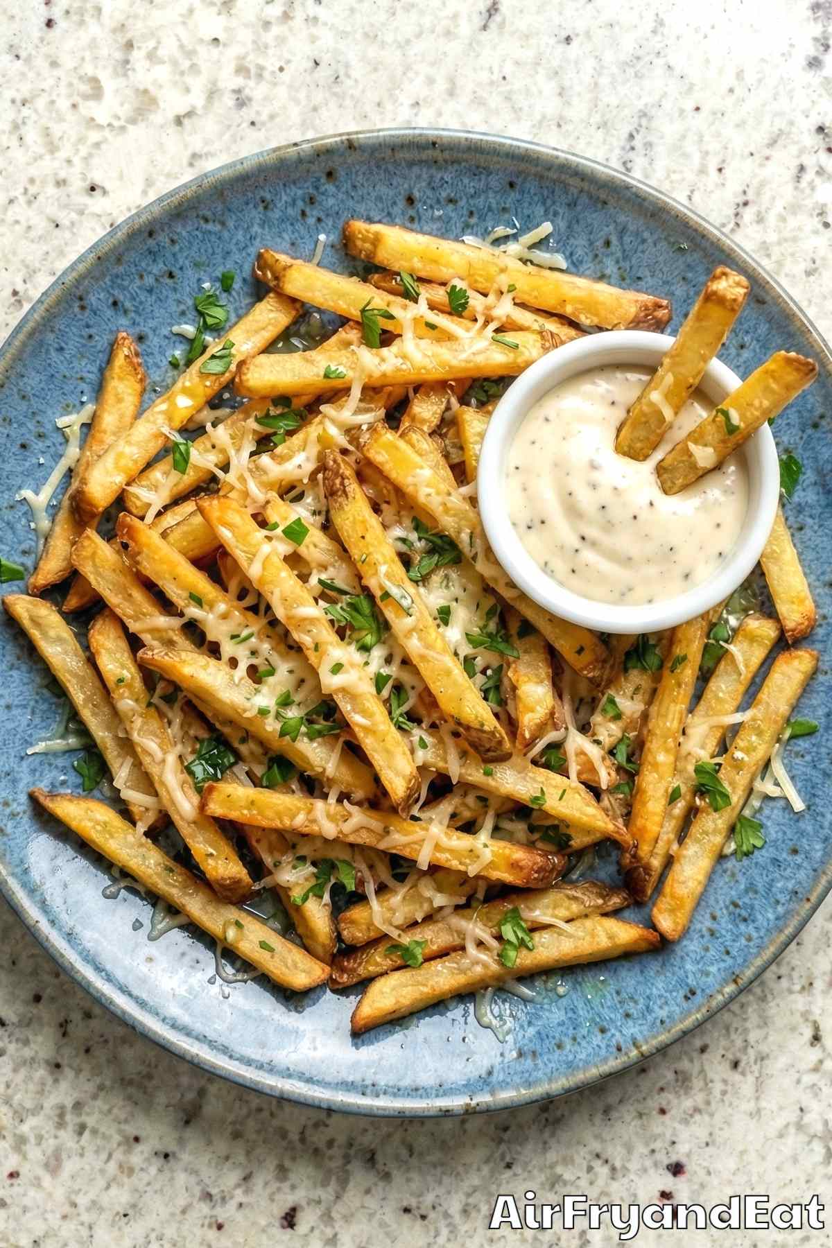 Perfect air fryer parmesan truffle fries