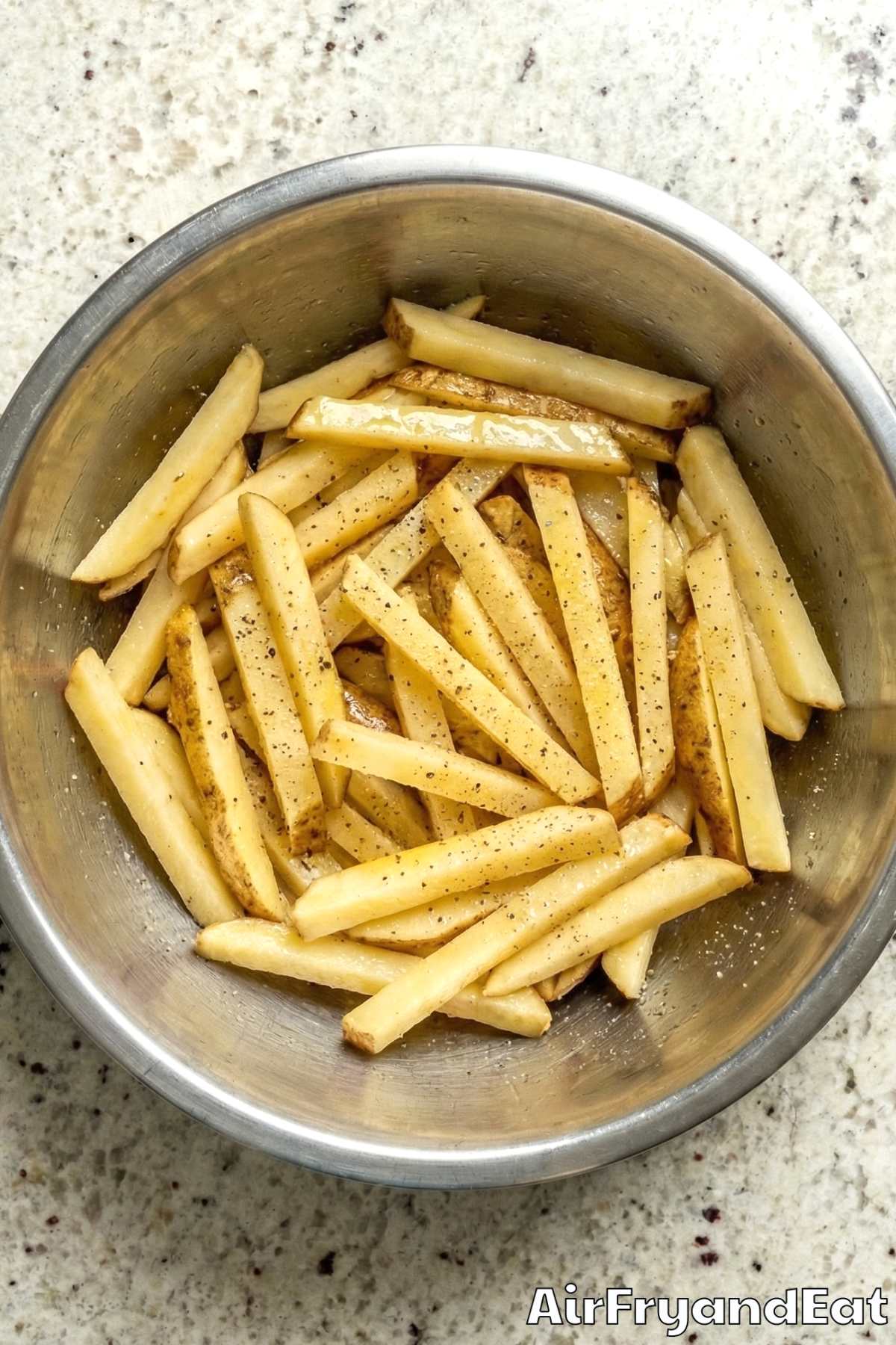 Air Fryer Parmesan Truffle Fries Step 2