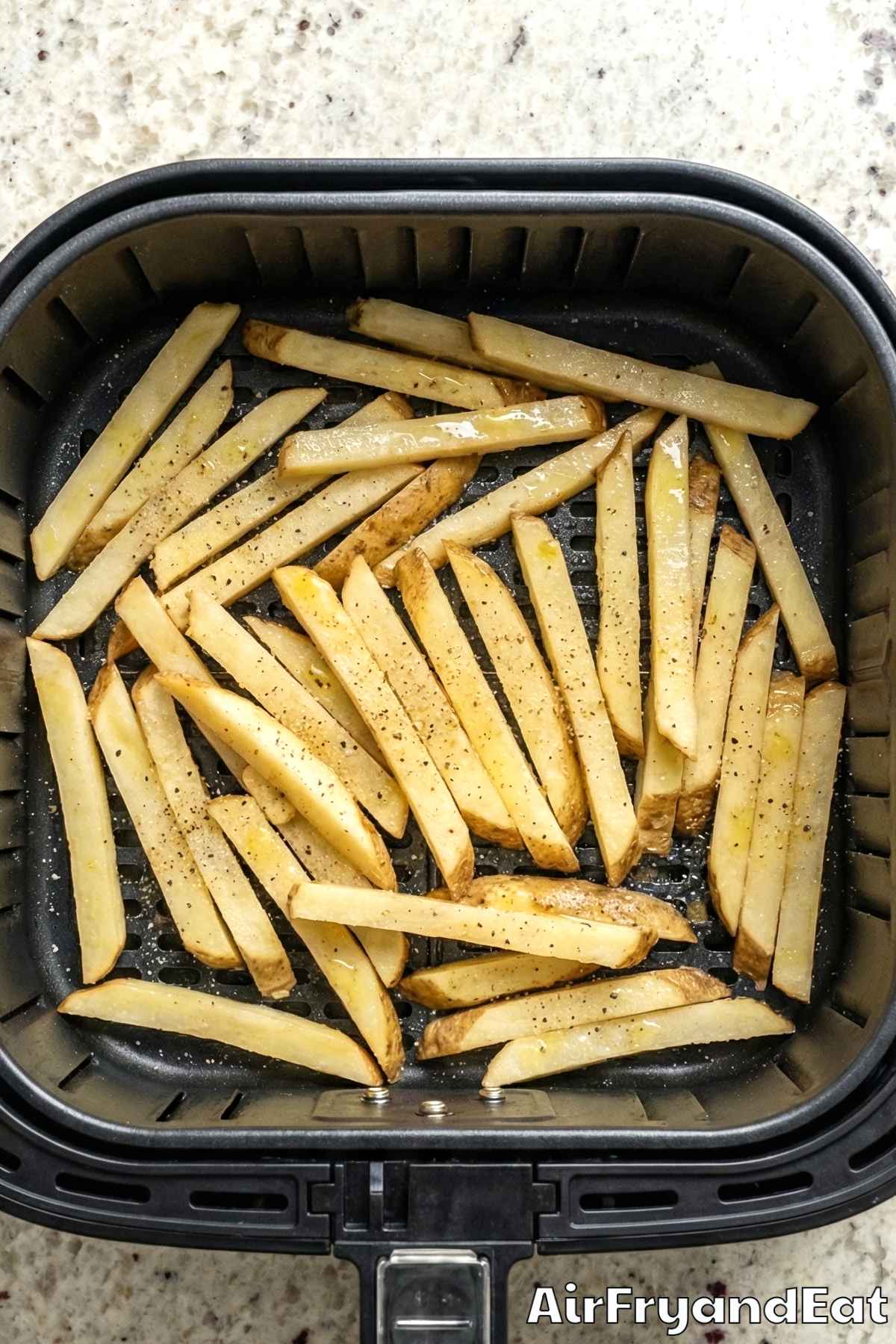Air Fryer Parmesan Truffle Fries Step 3