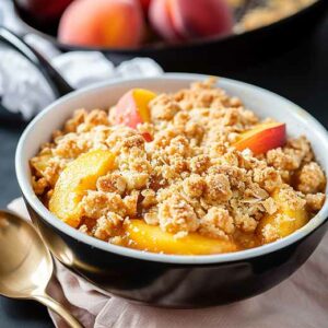 air fryer peach crisp