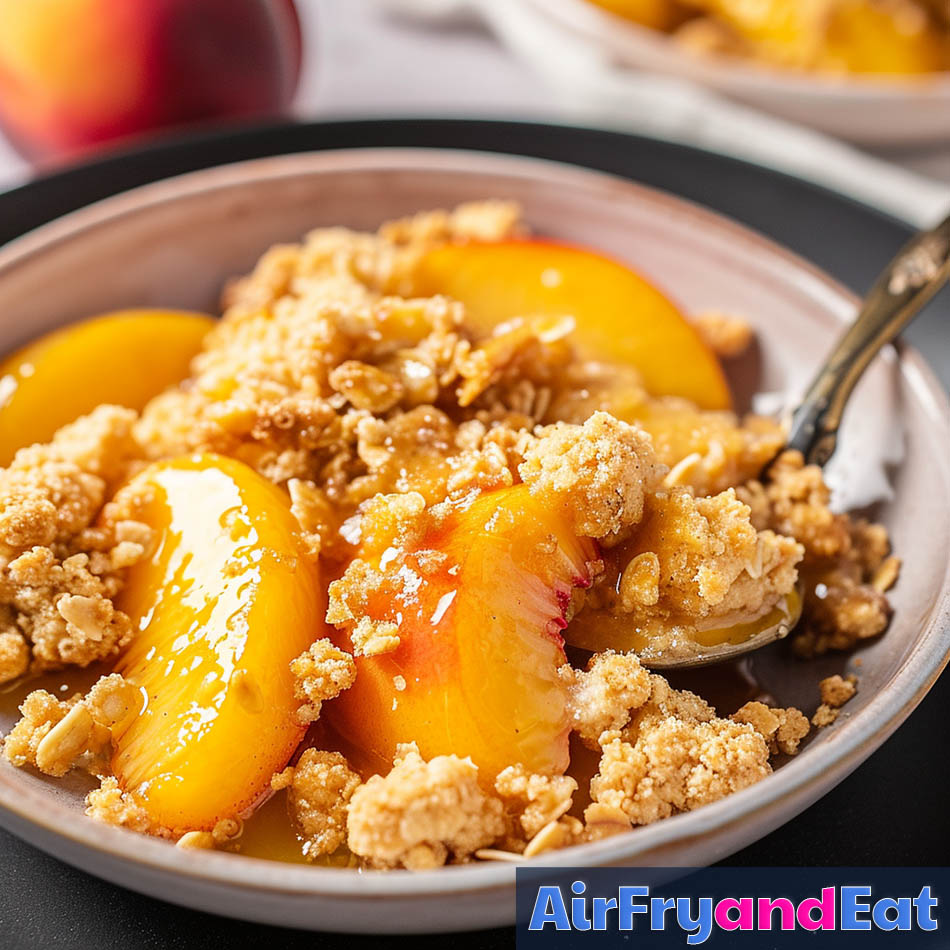 air fryer peach crisp