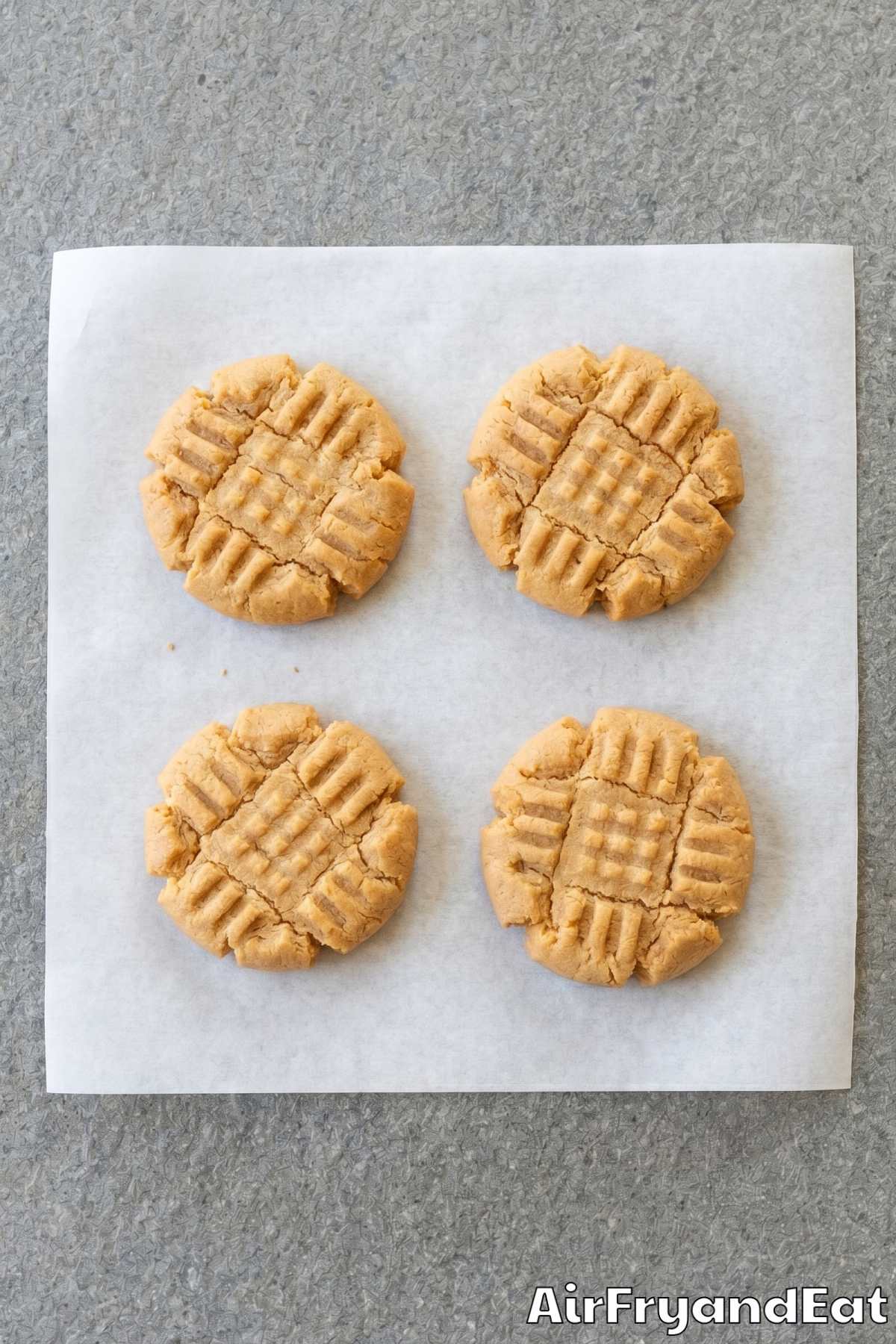 Soft air fryer peanut butter cookies