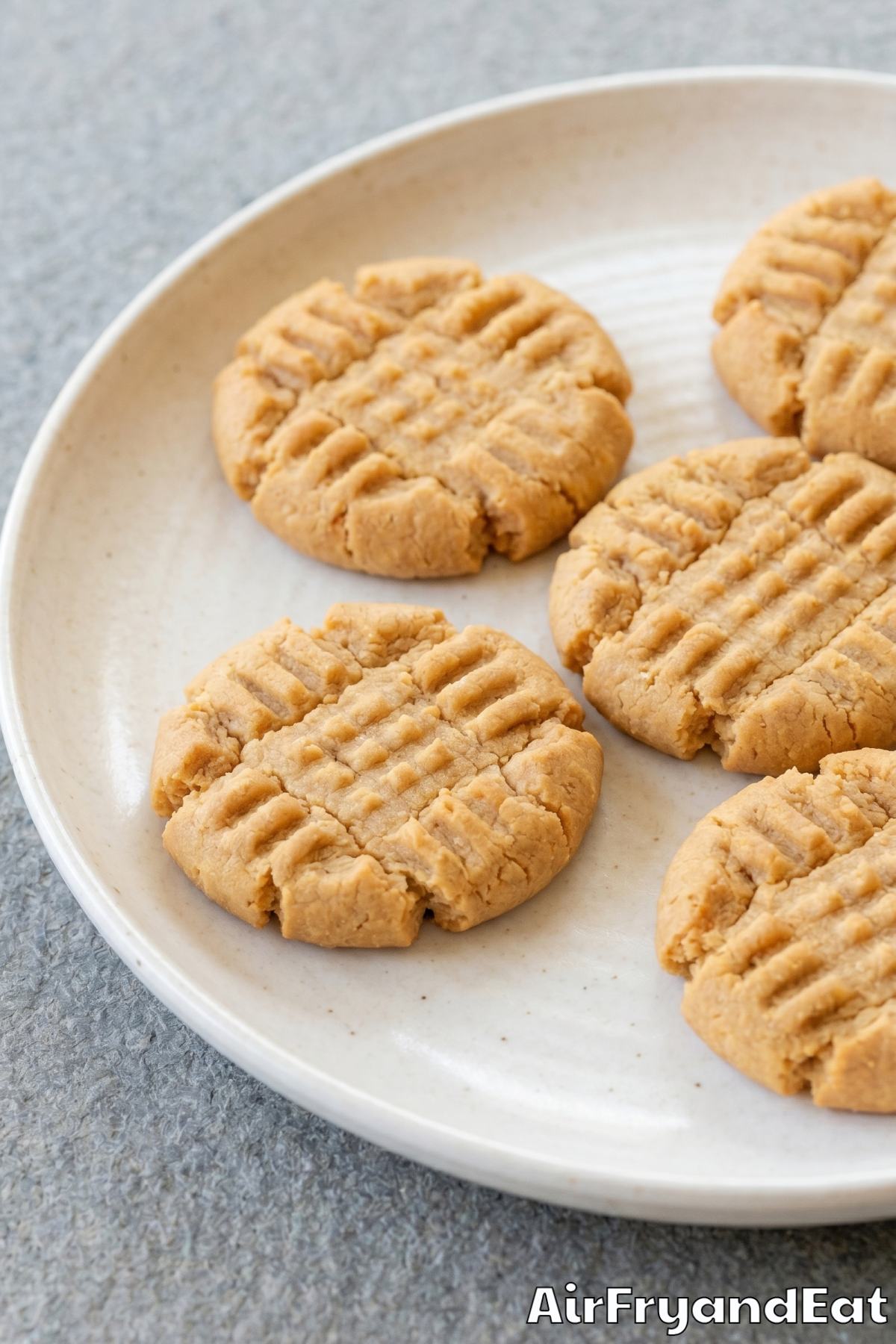 Simple air fryer peanut butter cookies