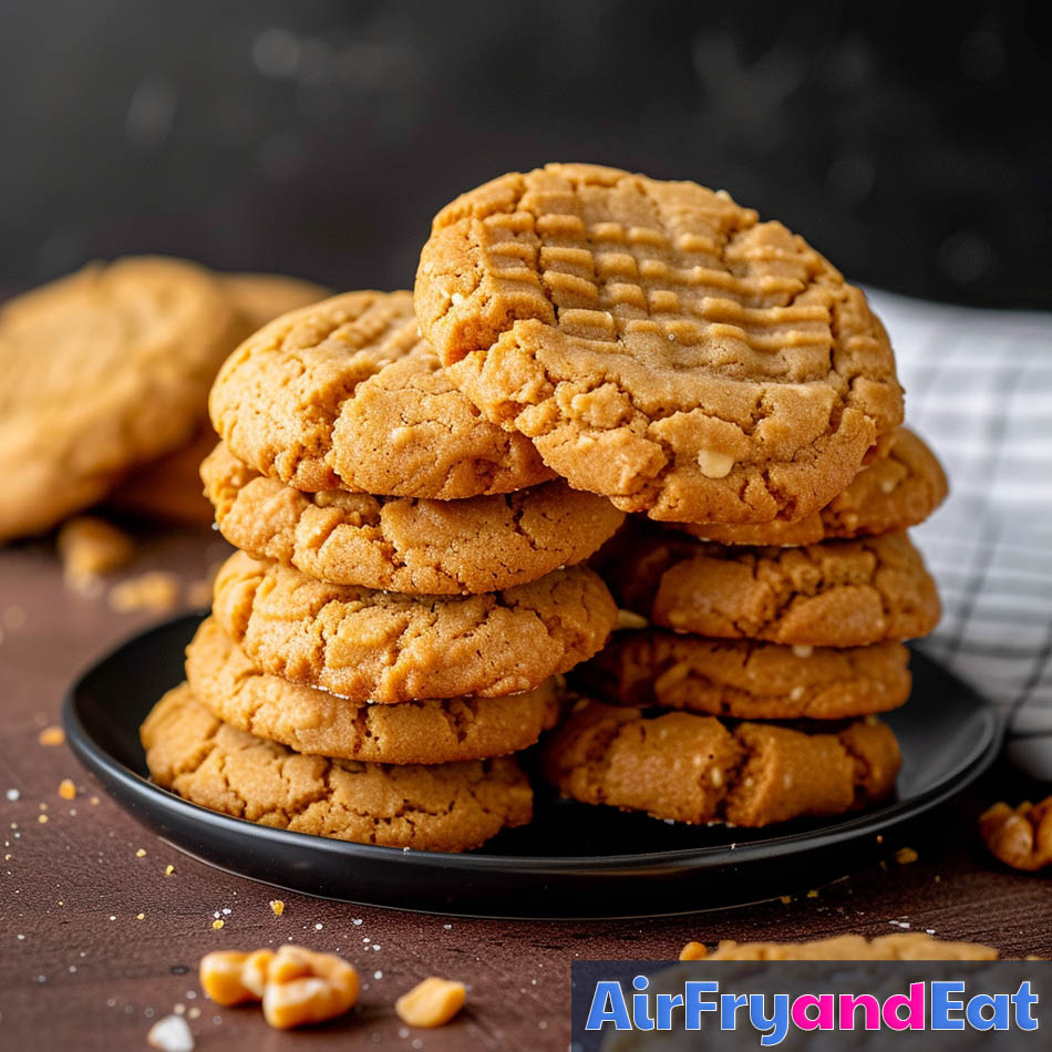 air fryer peanut butter cookies airfryandeat
