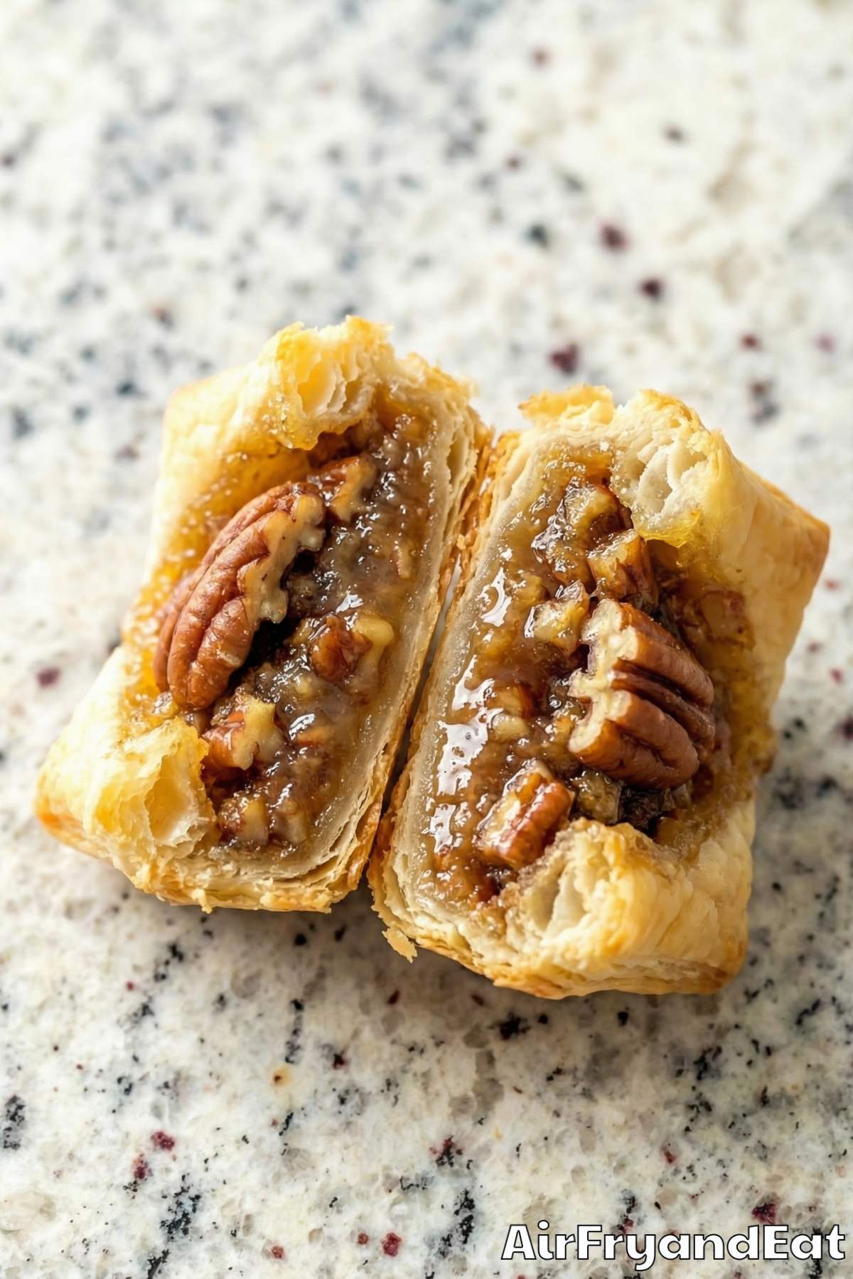 Buttery air fryer pecan pie bites freshly made