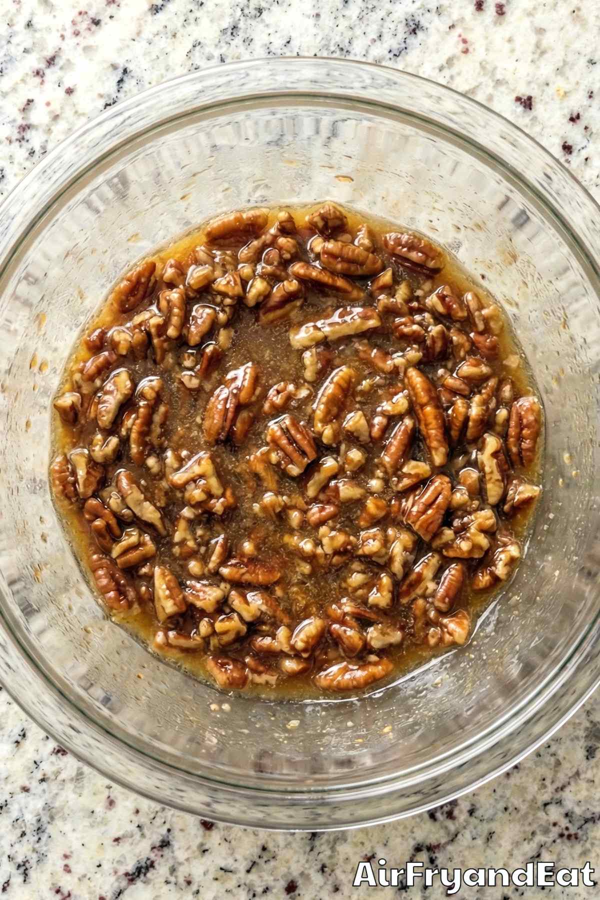 Air Fryer Pecan Pie Bites Step 1