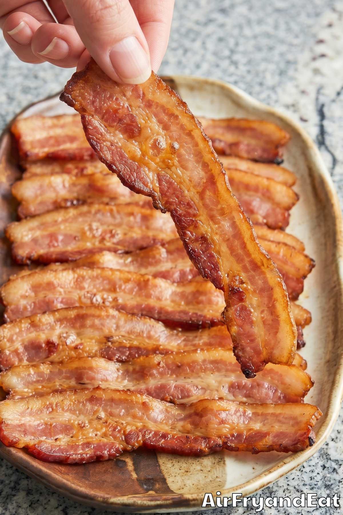 Sizzling air fryer perfect bacon strips