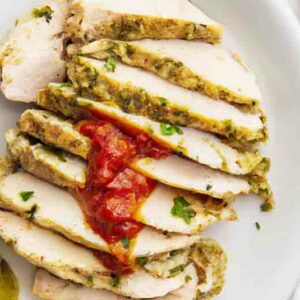 air fryer pesto chicken
