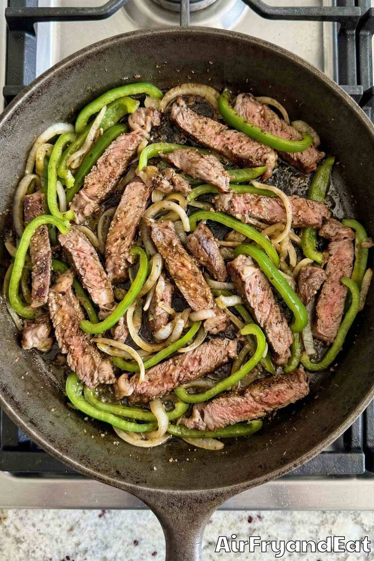 Air Fryer Philly Cheesesteak Egg Rolls Step 1