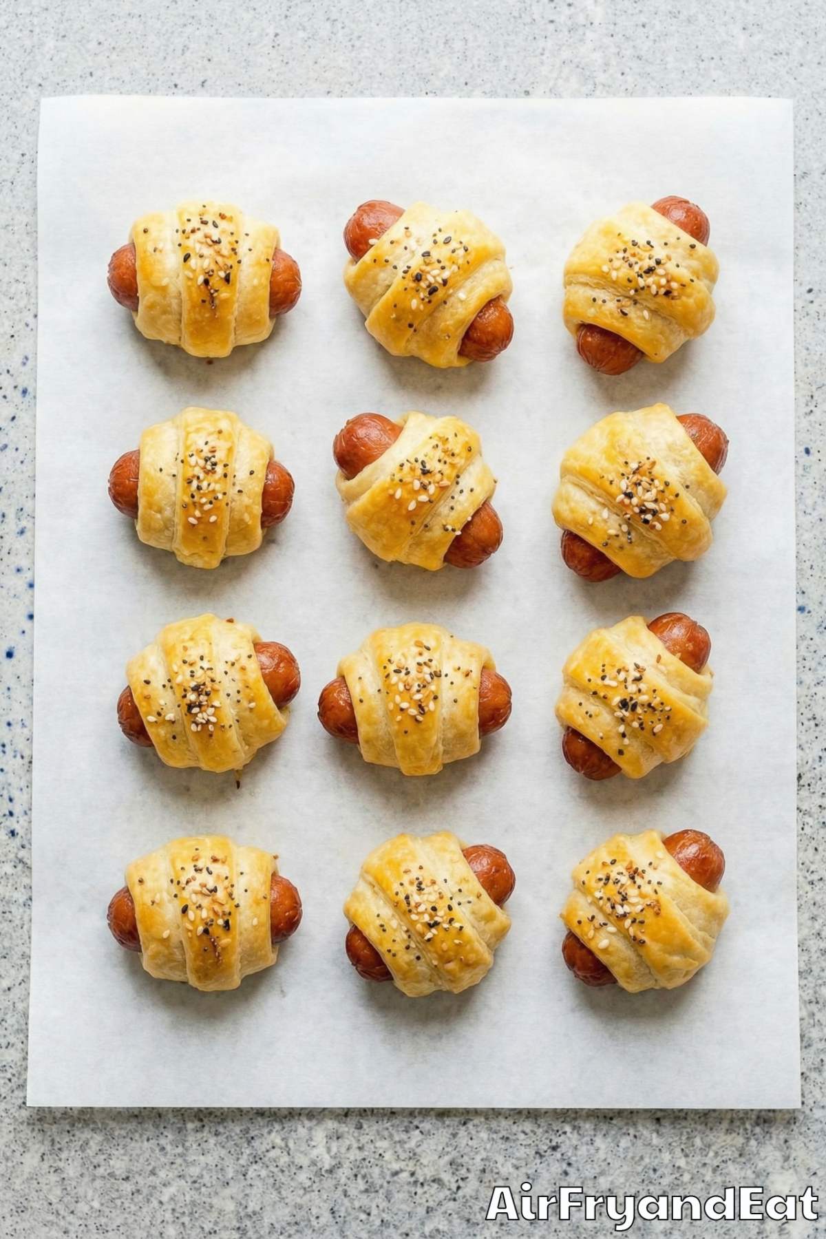 Simple air fryer pigs in a blanket recipe