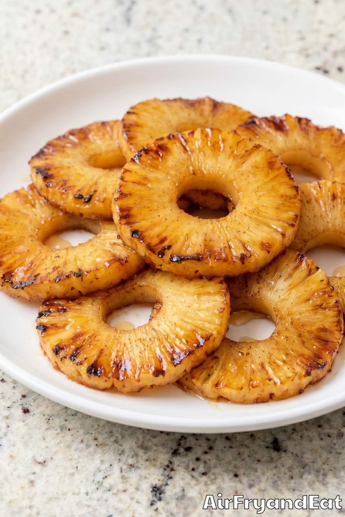 Gorgeous caramelized air fryer pineapple