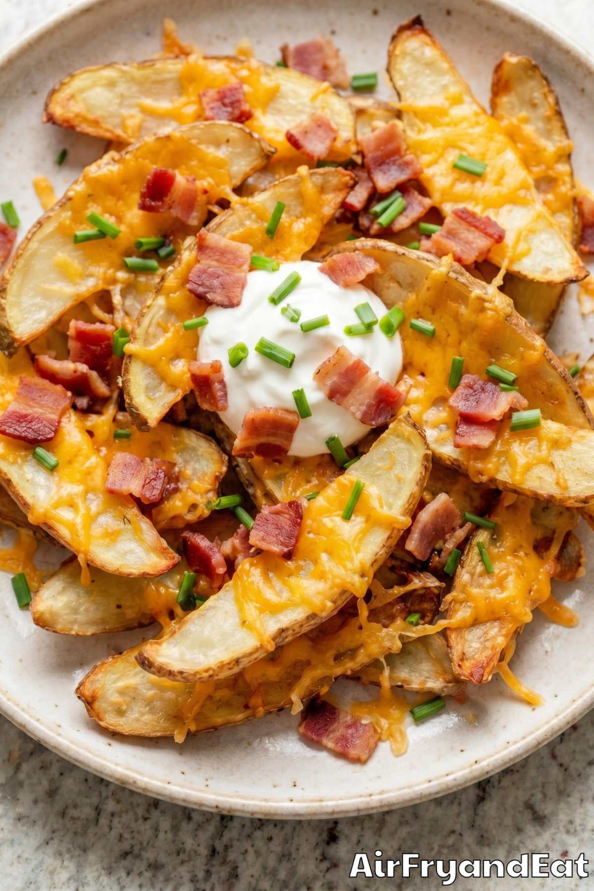 Perfectly golden air fryer potato peels