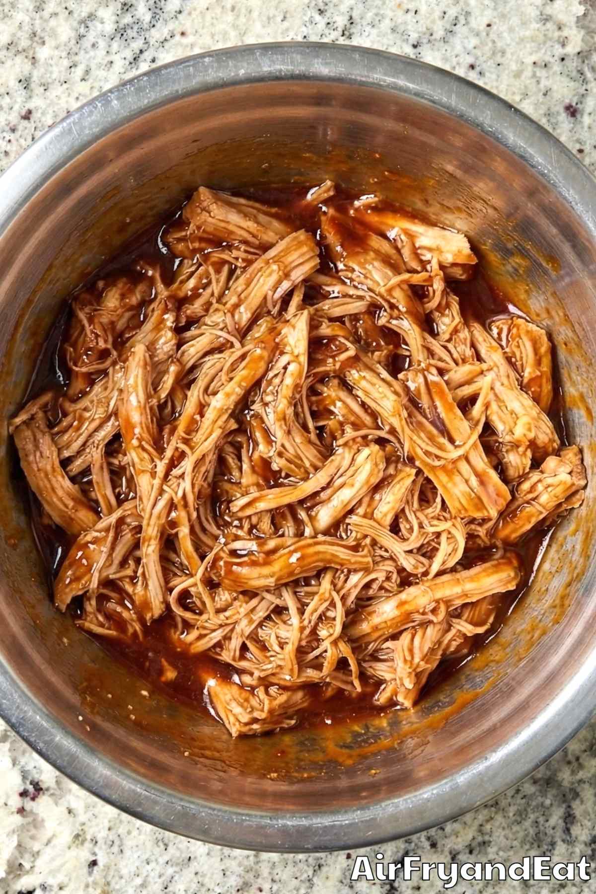 Air Fryer Pulled Pork Grilled Cheese Step 1