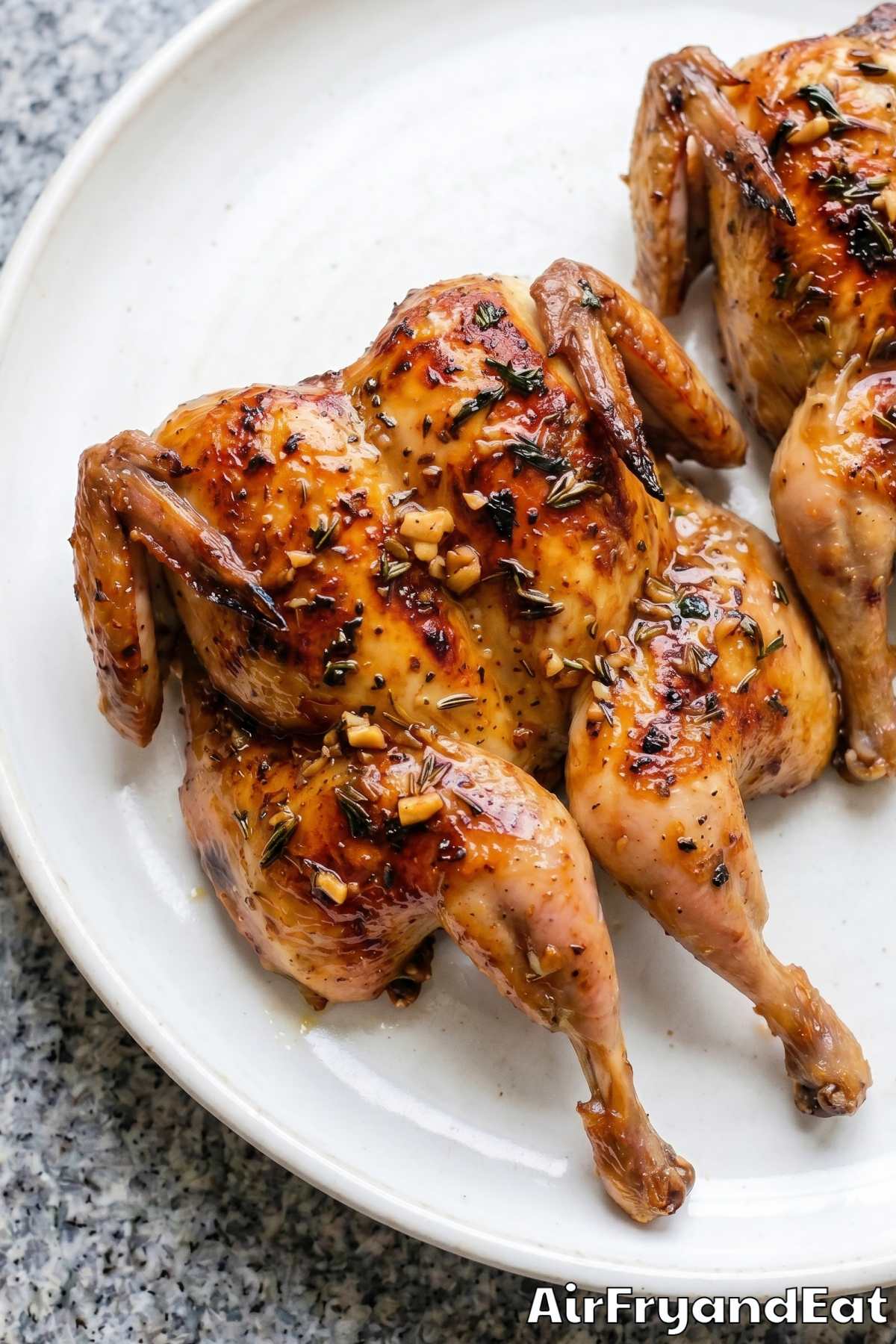 perfectly cooked air fryer quail