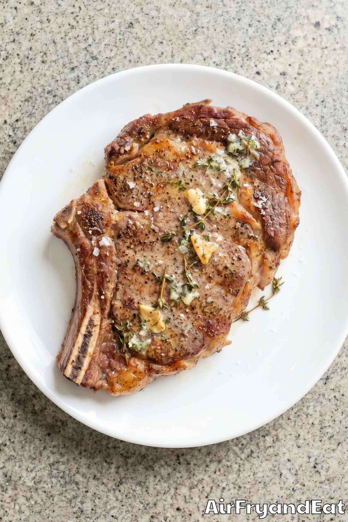 tender air fryer ribeye steak sliced